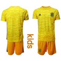 Camiseta España Portero en Amarilla 2020 Edición Copa De Europa Nino